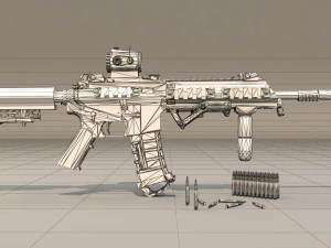 geweermodel ar15 3D Model