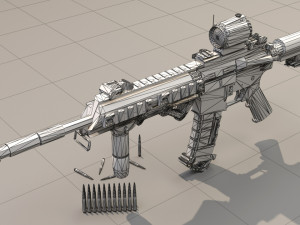 rifle model ar15 3D Модель