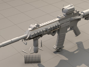 rifle model ar15 3D Модель