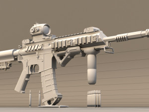 rifle model ar15 3D Модель