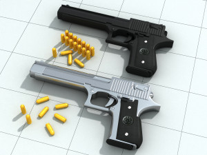 3d pistolet print model Modèle 3D