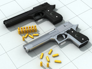 3d pistolet print model Modèle 3D