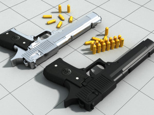 3d pistolet print model Modèle 3D