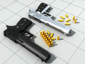 3d pistolet print model Modèle 3D