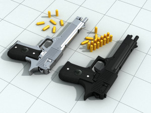 3d pistolet print model Modèle 3D