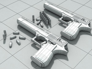 3d pistolet print model Modèle 3D