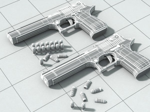 3d pistolet print model Modèle 3D