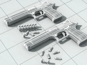3d pistolet print model 3D Model