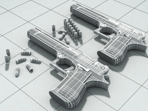 3d pistolet print model Modèle 3D