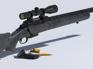 m24 sniper rifle low-poly 3D Model