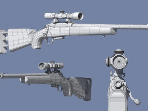 m24 sniper rifle low-poly 3D Model