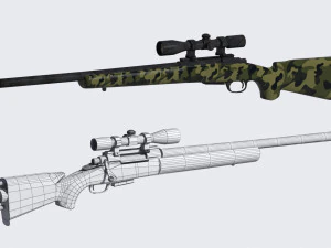 m24 sniper rifle low-poly 3D Model