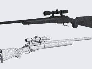 m24 sniper rifle low-poly 3D Model