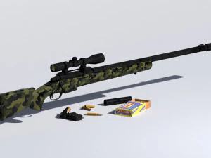 m24 sniper rifle low-poly 3D Model