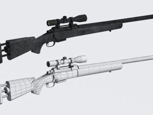 m24 sniper rifle low-poly 3D Model