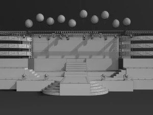 बड़े पैमाने पर 3डी इवेंट मॉडल 3D मॉडल