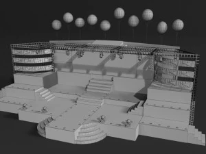 बड़े पैमाने पर 3डी इवेंट मॉडल 3D मॉडल