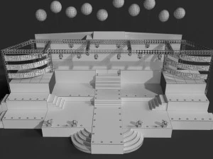 बड़े पैमाने पर 3डी इवेंट मॉडल 3D मॉडल