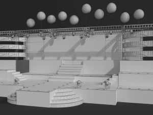 बड़े पैमाने पर 3डी इवेंट मॉडल 3D मॉडल