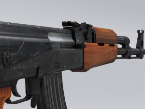 akm assault rifle - 3d ak 47 low-poly model Modèle 3D