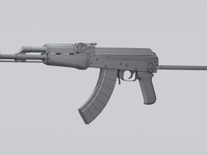 akm assault rifle - 3d ak 47 low-poly model Modèle 3D