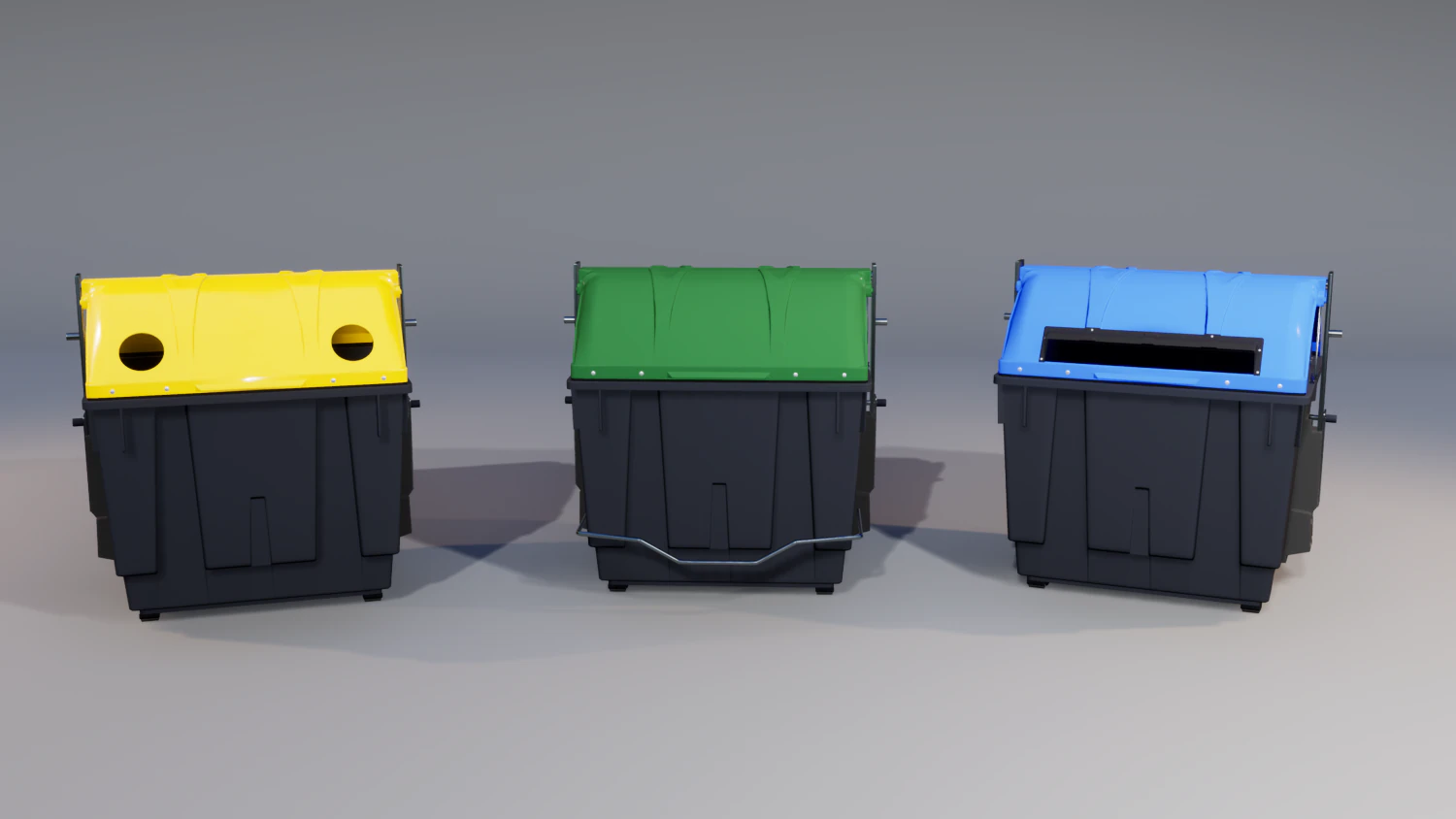 street recylcing container 3D Model .c4d .max .obj .3ds .fbx .stl .blend 
