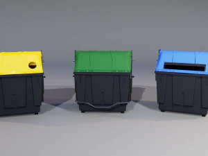 街頭リサイクルコンテナ 3Dモデル