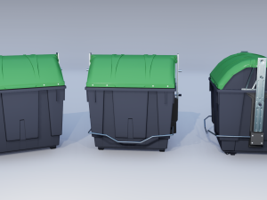 street recylcing container 3D Model