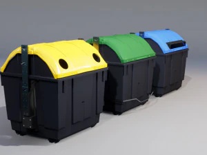 street recylcing container 3D Model