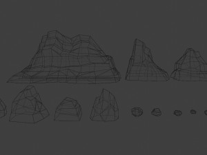 lowpolyrock 3Dモデル