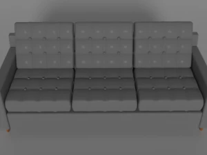 sof&aacute; de cuero Modelo 3D