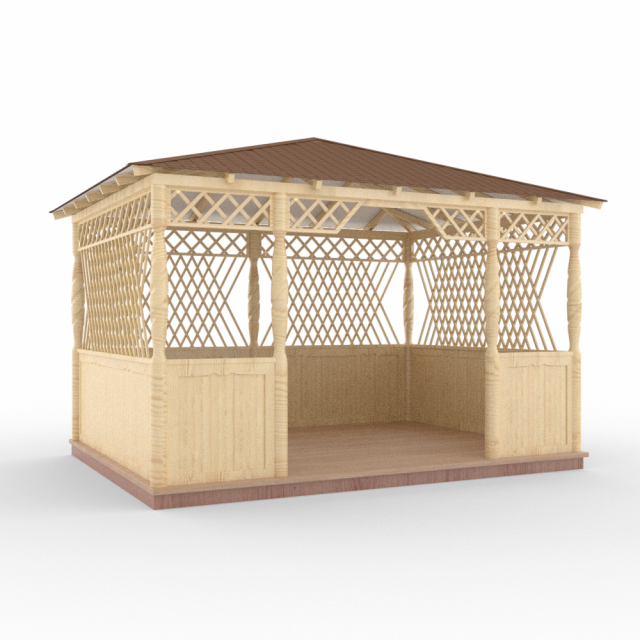 pavilion 3D Model .c4d .max .obj .3ds .fbx .stl .blend 