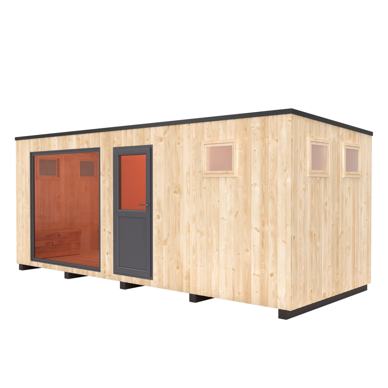 Sauna 6x24m 3D Model .c4d .max .obj .3ds .fbx .stl .blend 
