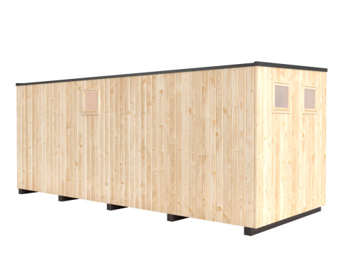 Sauna 6x24m Model 3D