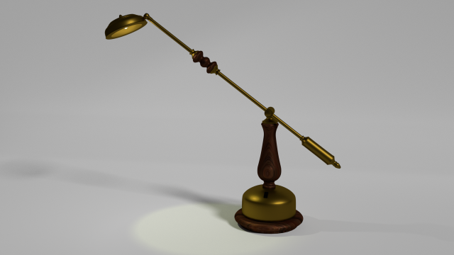 vintage desk lamp 3D Model .c4d .max .obj .3ds .fbx .stl .blend 