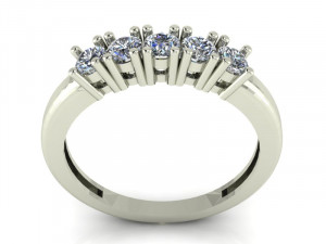 five stone diamond ring 3D 模型