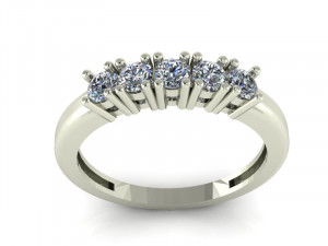 five stone diamond ring 3D 模型