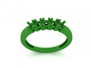 five stone diamond ring 3D 模型