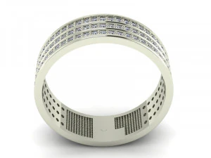 wedding ring three band 3D Model