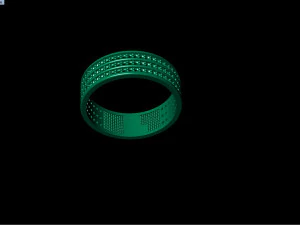wedding ring three band 3D Model