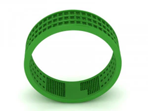 wedding ring three band 3D Model