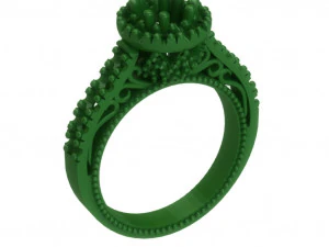 кольцо с бриллиантом 3D Модель