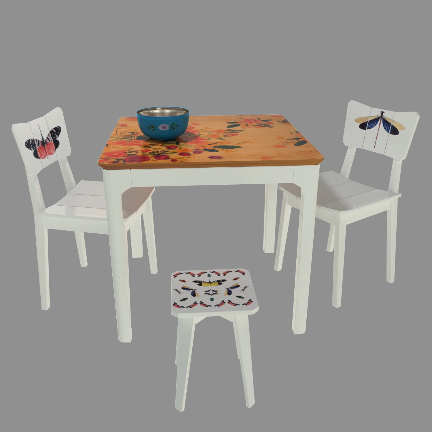 table and chair 3D Model .c4d .max .obj .3ds .fbx .stl .blend 