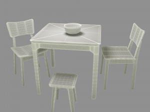 table and chair Model 3D