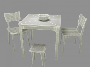 table and chair 3D Model