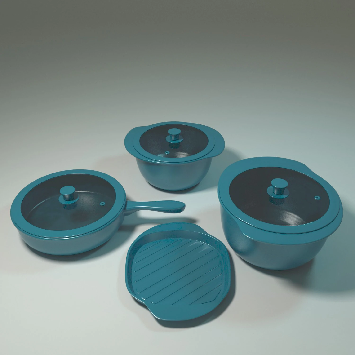 ceramic pan 3D Model .c4d .max .obj .3ds .fbx .stl .blend