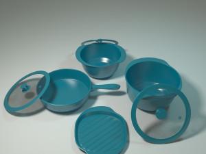 ceramic pan 3D मॉडल