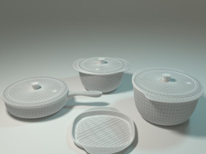 ceramic pan 3D मॉडल