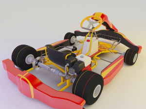 kart flame 3D 모델