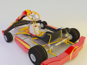 kart flame 3D 모델